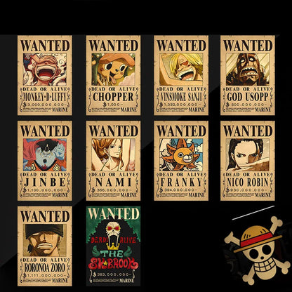 One Piece Wanted Posters 56PCS