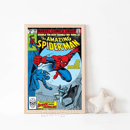 Vintage 100th 200th 300th Edition Spider-Man Comic Cover Posters