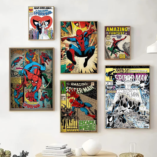 Vintage Comics Spider-Man Posters - Classic Marvel Art