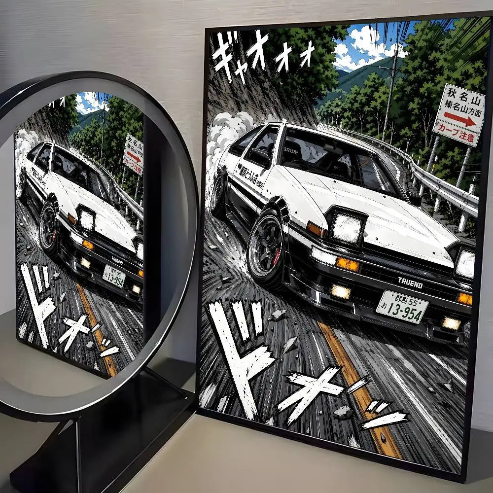 80s Initial D AE86 Posters