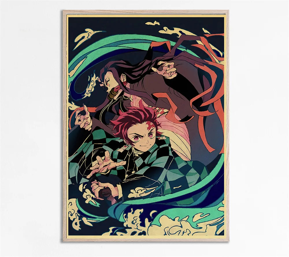 Demon Slayer Retro Posters
