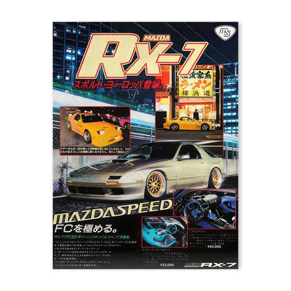 80S Retro Japanese Cars GTR JDM Racing Magazine Cover Posters