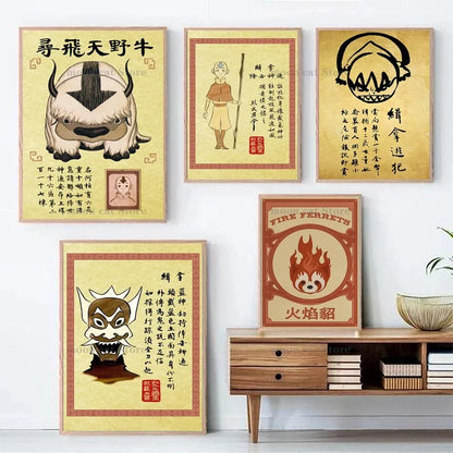 Retro Avatar The Last Airbender Poster