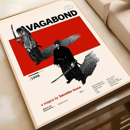 Vagabond Anime Poster Sticker
