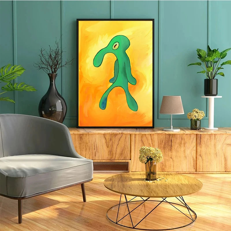 Squidward Art Posters